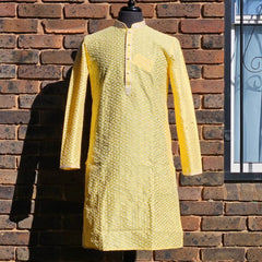 Yellow Lucknowi Chikankari Kurta