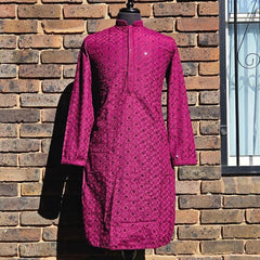 Purple Chikan Kurta