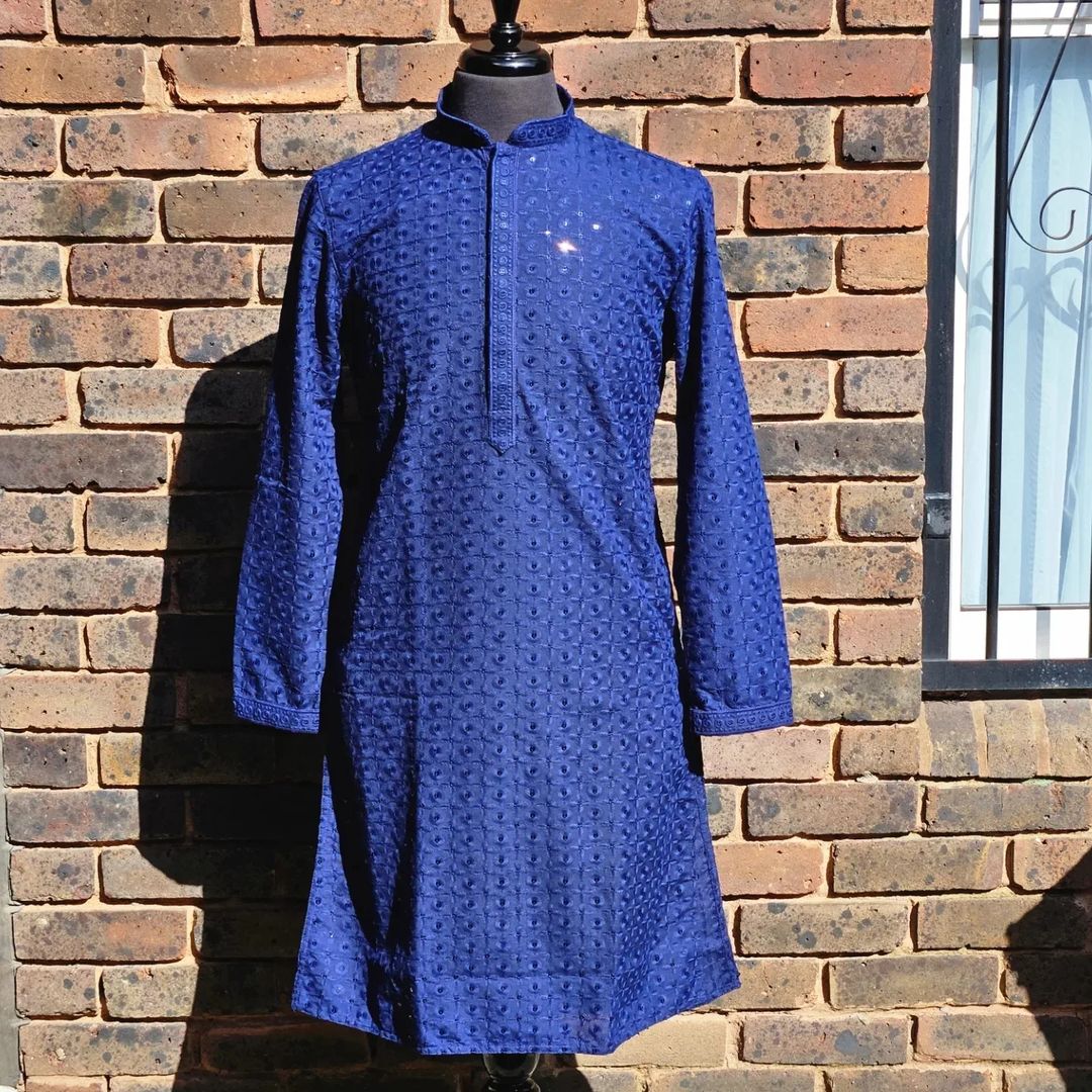 Royal Blue Chikan kurta